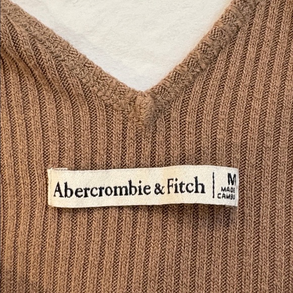 Abercrombie & Fitch Brown Ribbed Tank Top - Size Medium - Picture 2 of 4